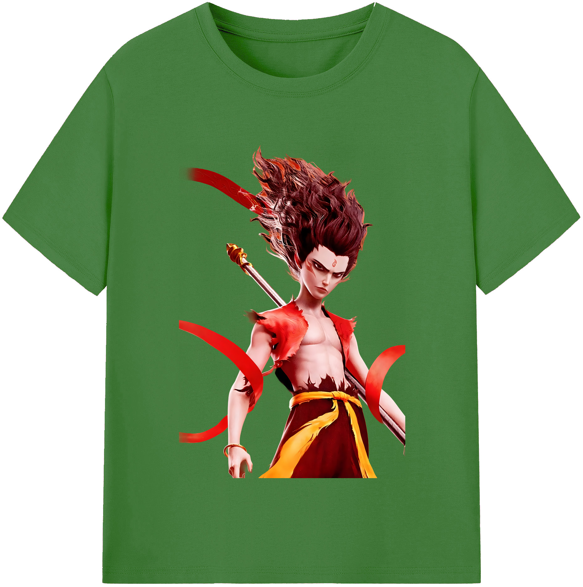 （画像用） Ne Zha 2 ナタ 魔童の大暴れ レディースカジュアルプリントTシャツ（綿100％）